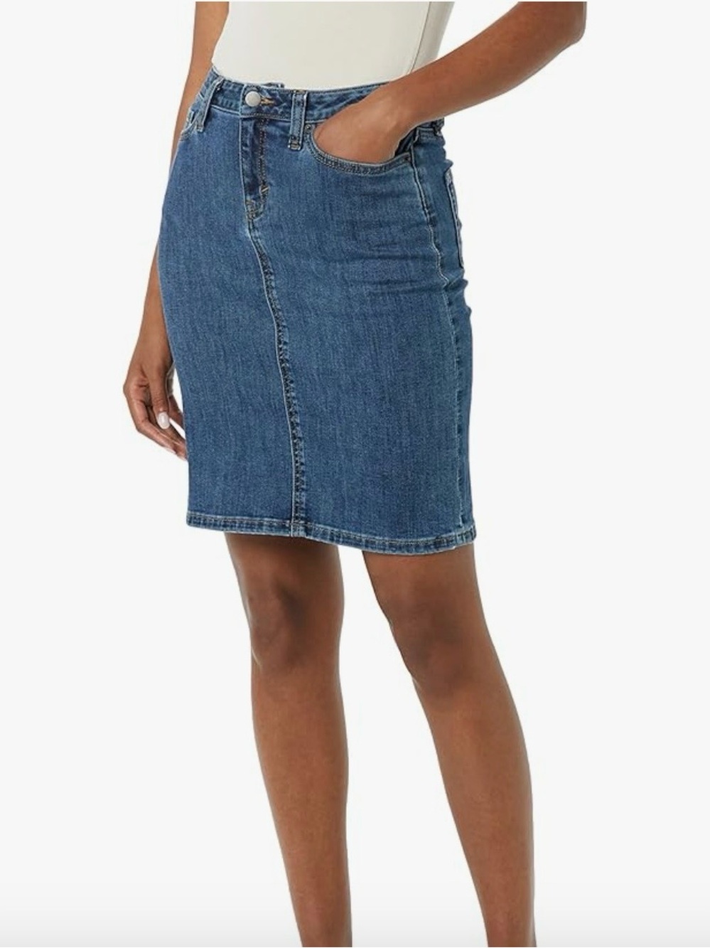 Amazon Essentials Medium Wash Classic Denim Skirt Size 12